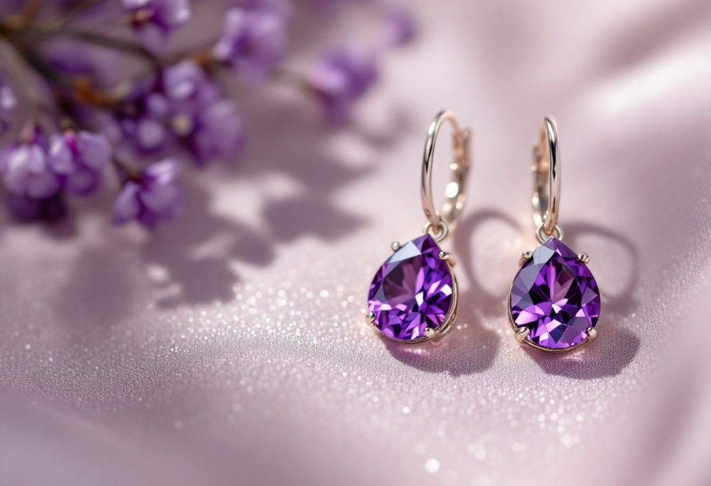 Bijoux femme en améthyste : élégance et force avec une touche de violet