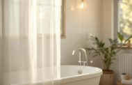 Effet verre sans le froid : le rideau de douche transparent, une alternative déco et douce pour la salle de bains