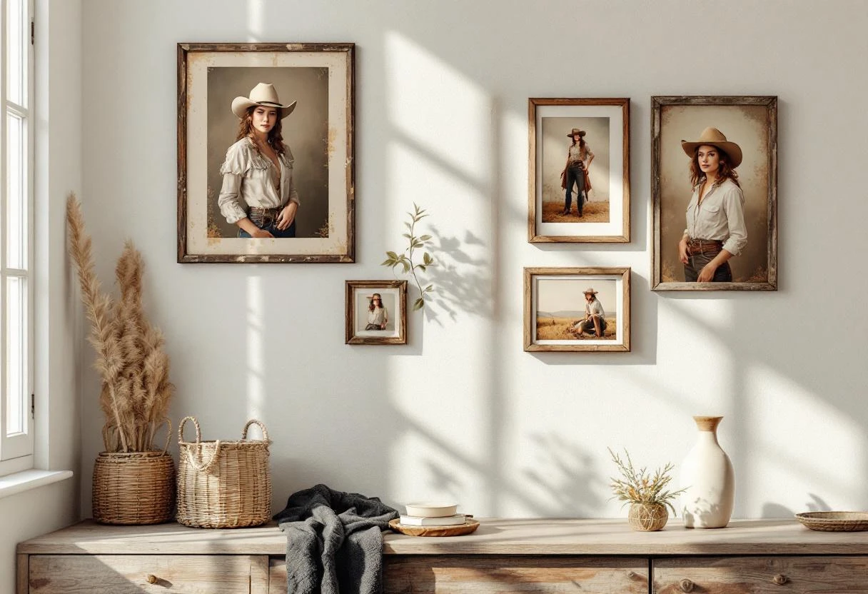 Accrochez vos ceintures ! transformer un mur blanc en galerie western féminine