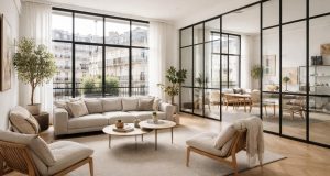 découvrez comment aménager un loft moderne dans le 8ème arrondissement en intégrant des cloisons verrières élégantes et un mobilier design scandinave pour un intérieur lumineux et contemporain.