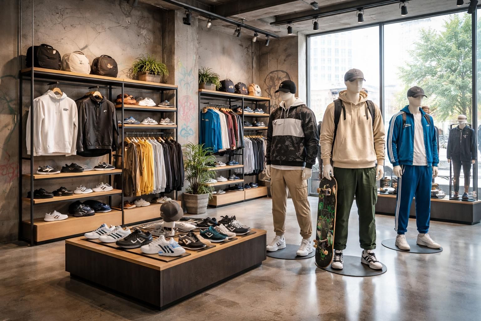 Boutique mode sportswear urbain avec collections streetwear Nike SB, Adidas Originals et Puma Select
