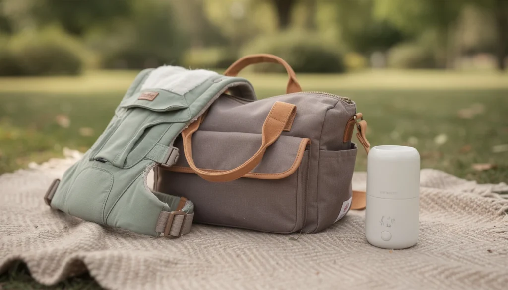 Sac à langer, porte-bébé, chauffe-biberon nomade : comment choisir les accessoires indispensables pour voyager avec bébé ?