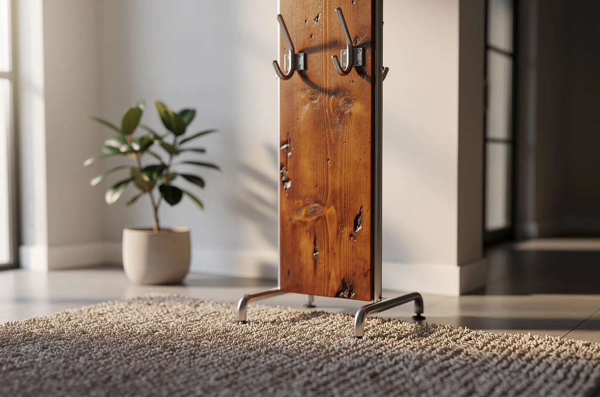 Porte-manteau en bois ou métal : comment choisir selon le style de votre entrée ?
