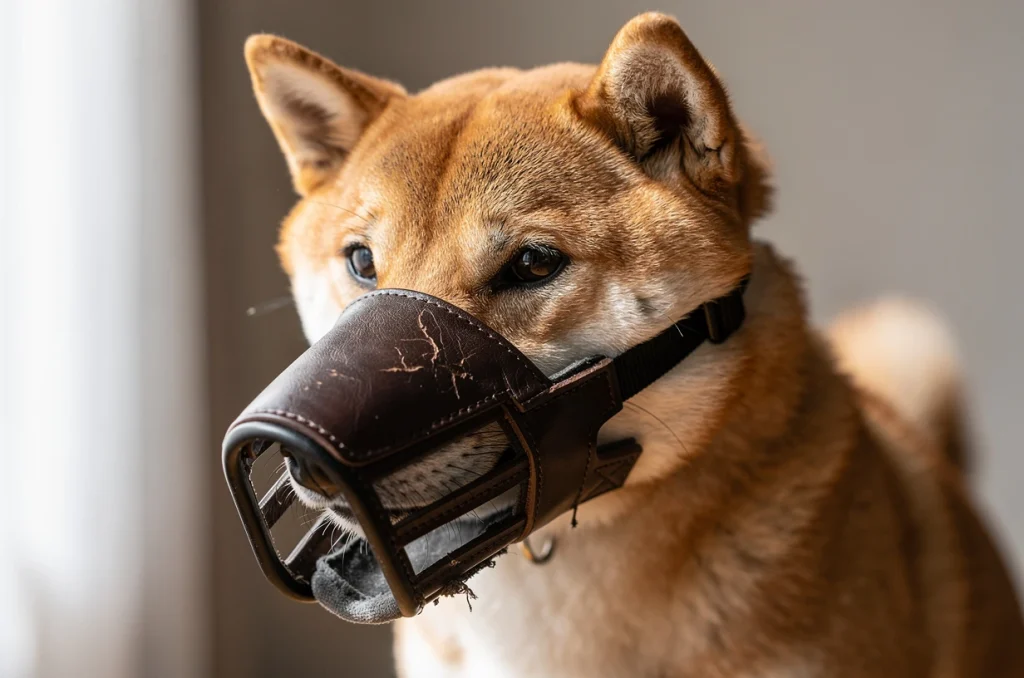 Muselière en cuir ou en nylon : quel matériau privilégier pour votre chien shiba inu ?