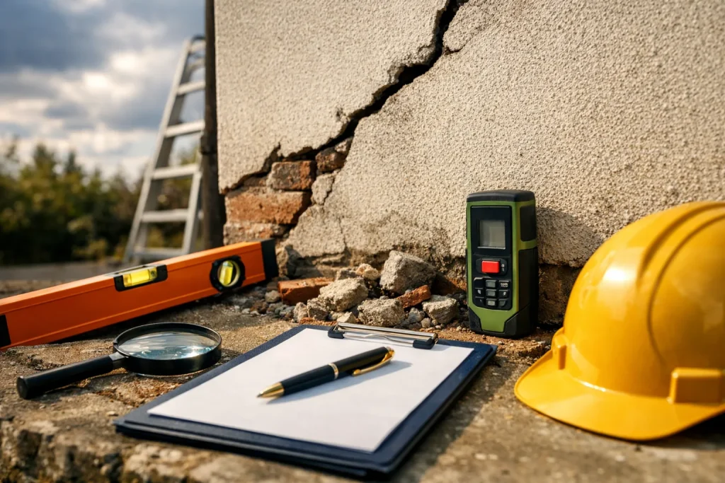Fissures dans un mur : quand s’inquiéter et qui appeler