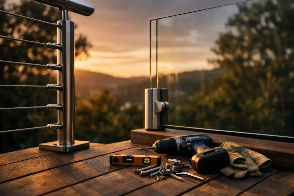 Garde-corps en inox ou en verre : normes, pose, entretien